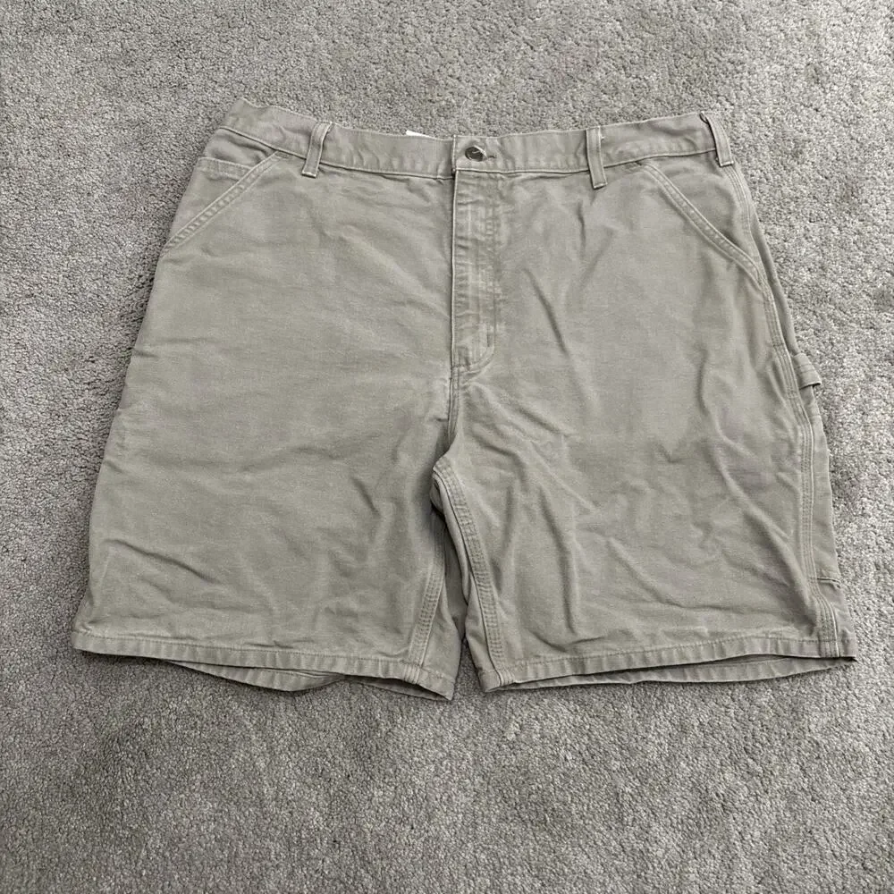 Vintage Carhartt Carpenter Duck Shorts B25 DES Utility Cargo Mens Size 38 - Picture 1 of 6